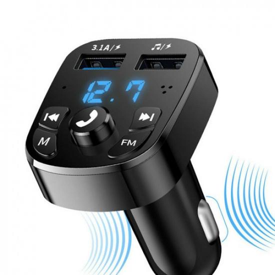 Bluetooth 5.0 FM Transmitter Radio MP3 Wireless Adapter Car Kit Dual USB Charger
