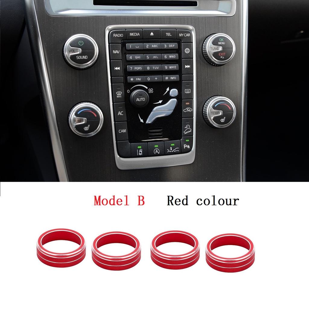 4ks/sada Autoklimatizace Otočný knoflík pro VOLVO S60 V60 XC60 S60 V40 Auto Klimatizace Spínač