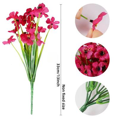 12Piece Uv-Resistant Artificial Violet Flowers - No Fade-Window Boxes, Weddings, Farmhouse Style, Fall, Halloween, Thanksgivin