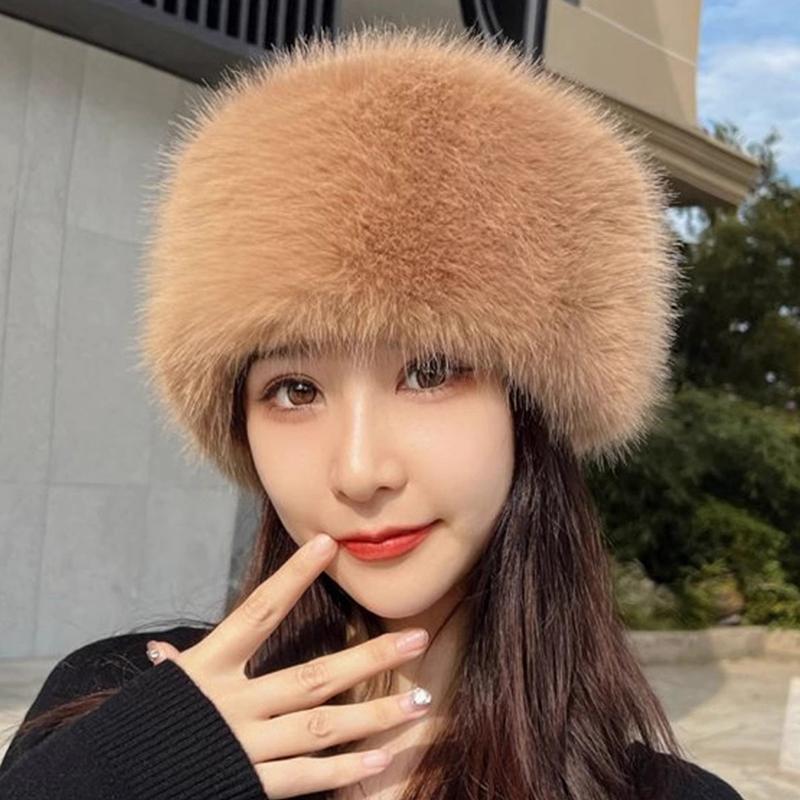 

Soft Winter Hat Warm Ear Protection Snow Fur Bomber Hat Windproof Hat Bonnet