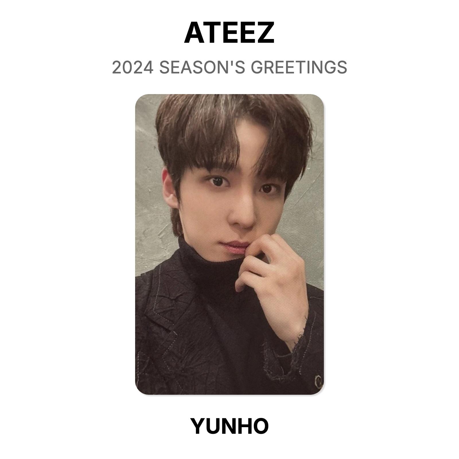 ATEEZ 2024 СЕЗОННЫЕ ПОЗДРАВЛЕНИЯ Официальная фотокарточка YUNHO