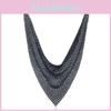 Mode Leopardmönster Metallplåt Triangelhalsduk Damhalsband För Modekvinnor