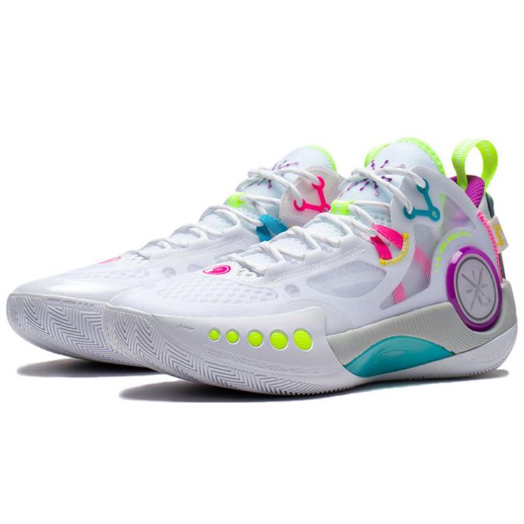 New LiNing Shadow 3 Anti Slip Wear Resistant Low Top Basketball Shoes Standard White ABPS041-3