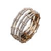 Claw diamond multi-row winding bracelet full diamond steel wire wide bracelet bride diamond-set opening elastic bracelet