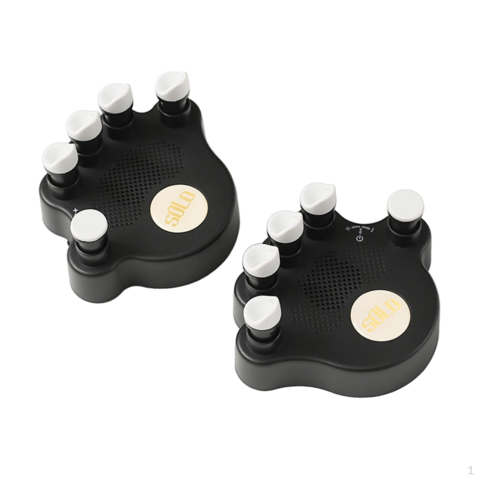 

2 Pieces Kids Piano Finger Trainer Exerciser for Guitar Training Grip чорний