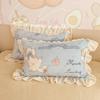 Floral Cartoon Milk Velvet and Lambswool Blanket Set - Thickened, Multifunctional Sofa Cover.