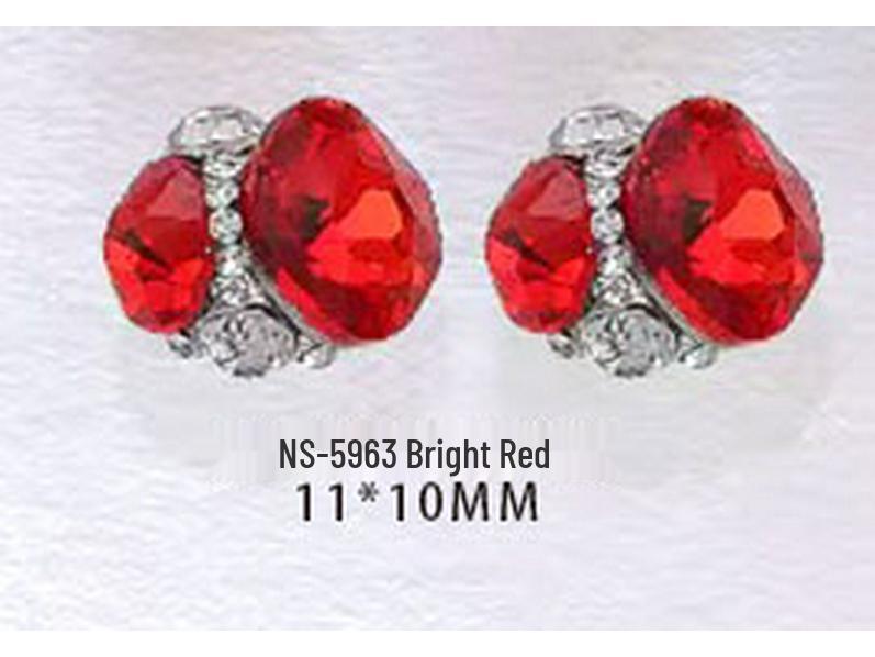 Luxury Square Manicure Accessories with Handmade Stacked Rhinestones - Super Shiny Crystal Nail Art