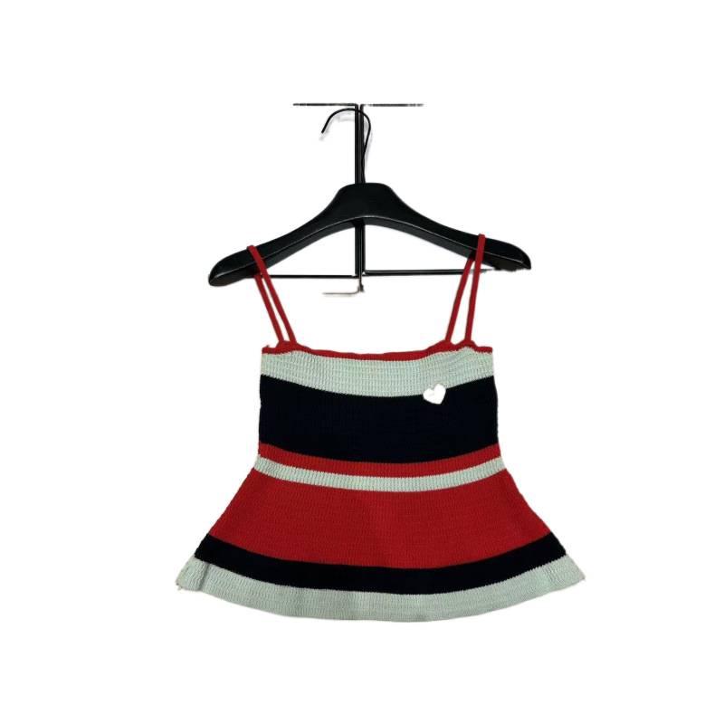 European Style Heart Brooch Knit Camisole - Slimming Versatile Summer Top 2026