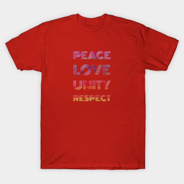 Unisex Fashion TShirt Peace Love Unity Respect Print TShirt Plus Size S-5XL T-Shirt 100%Cotton Tops O Neck Short Sleeve Tees