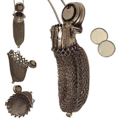 Metallnetzbeutel Vintage-Stil Geldbörse Brieftasche Halter Stilvolle Clutch Schlüssel für Verabredungen