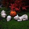Halloween Pumpkin Ornament Skeleton Cat Garden Micro Landscape Ghost Festival Dog Ornament Horror Resin Crafts