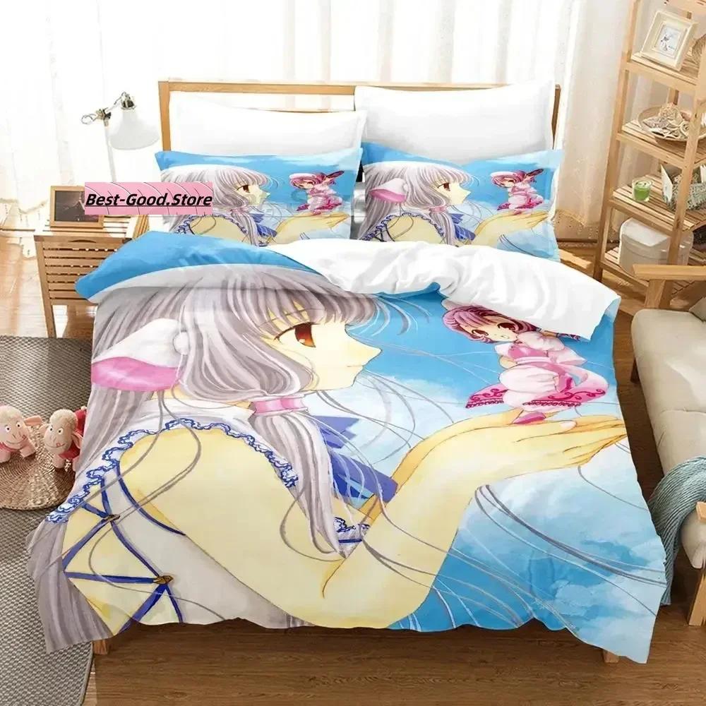 Top New Chi Chobits Bedding Set Printed Bed Set With Pillowcase Bed Duvet Cover Soft Queen King Size Bedclothes Home