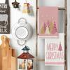 2 Weihnachtlich Rosa Weihnachtsbaum Geschirrtücher, Erhältlich in verschiedenen Farben und Stilen, Multifunktionstücher für Weihnachtsde