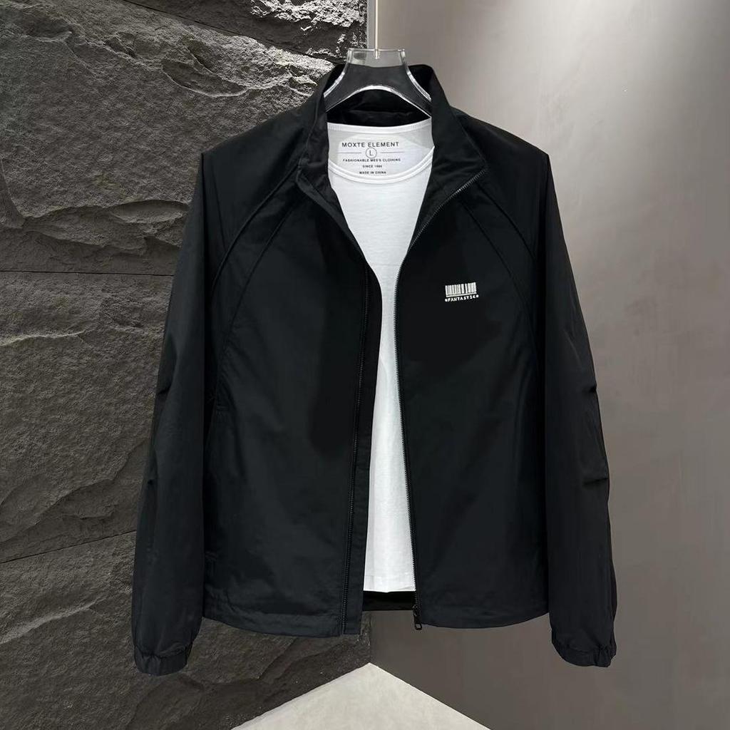 Factory Direct Sales Spring And Autumn Casual Men'S Loose Fashion Trend Versatile Stand-Up Collar Outdoor Breathable Jacket Trench Coat