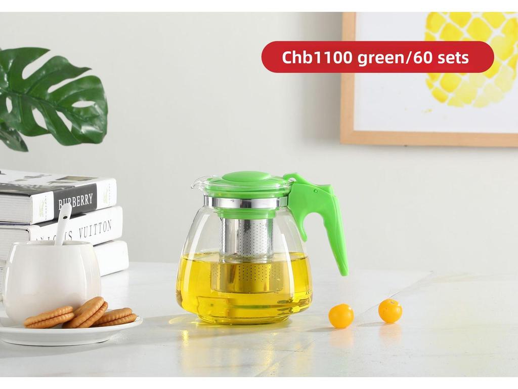 Large Capacity Heat-Resistant Glass Teapot with Filter for Kung Fu Tea