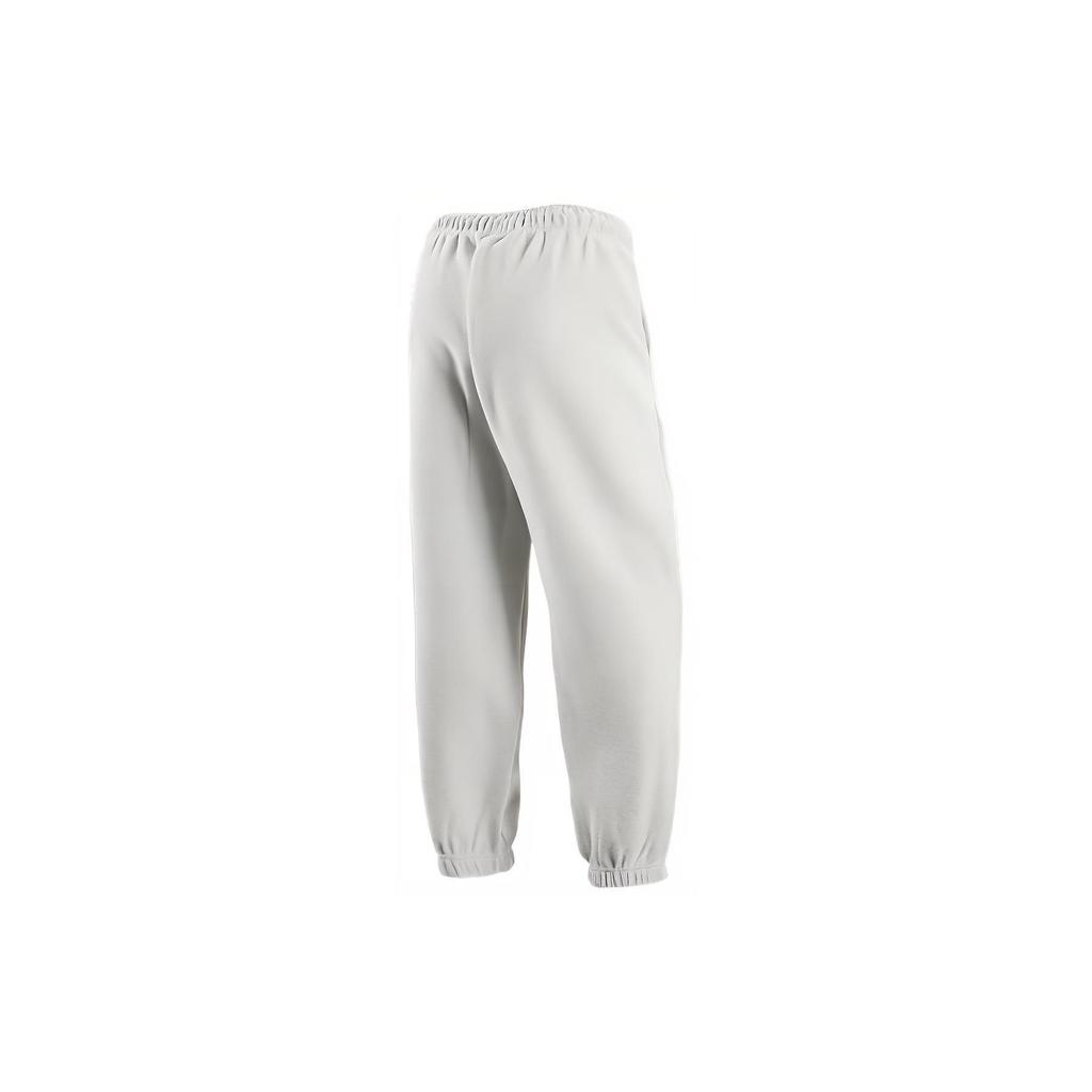 Nike Logo Printed Fleece Casual Cuffed Knit Sweatpants Women Bottoms Fog-Gray DV7097-014