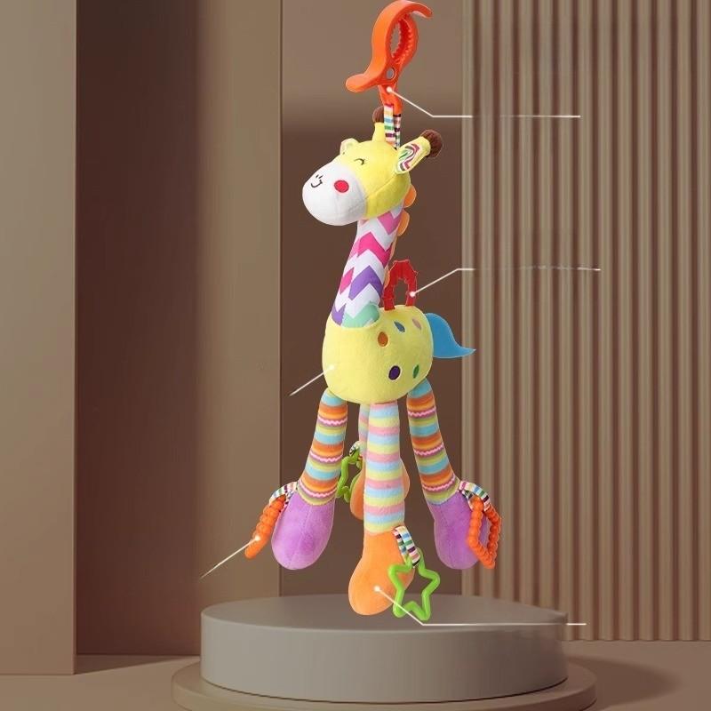 Plush Baby Grab Toy With Rope For Toddler Hand Exercise And Sensory Play