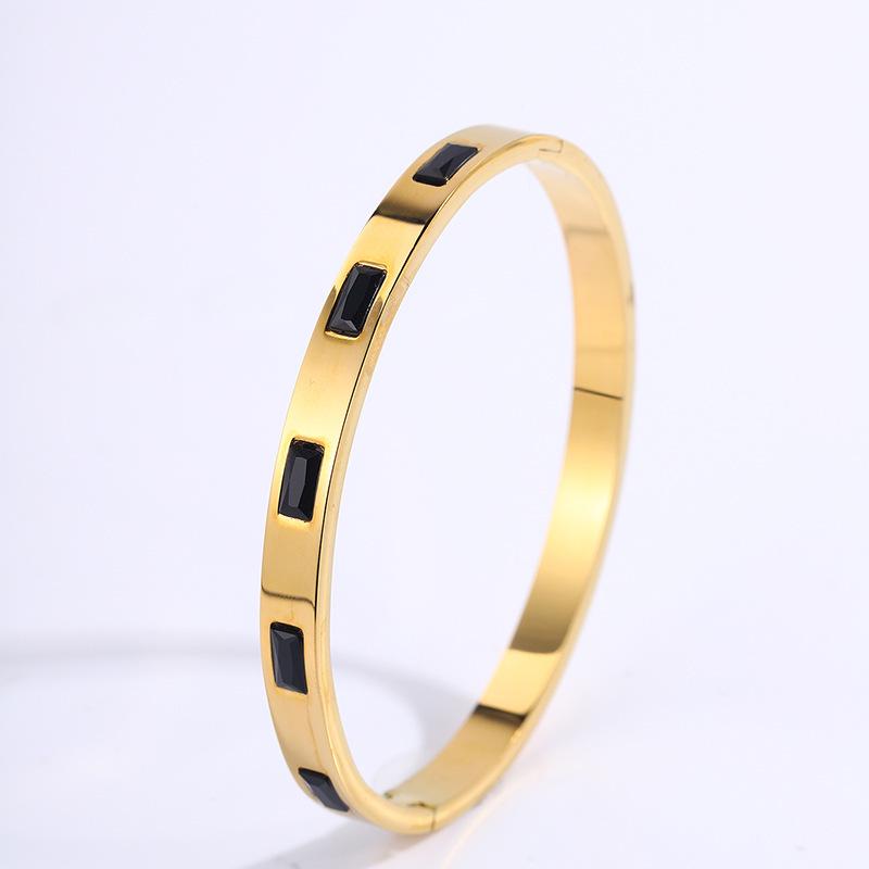 Starry Sky Silver Titanium Steel Bracelet for Women - High-End, Versatile, Full Diamond, Non-Fading Fashion Accessory