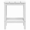 Vidaxl Adirondack Garden Chair with Table, HDPE, White