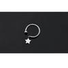BF CLUB  Silver Color Rings For Women Star Pendant Opening Wedding Rings Anillos Mujer Anel S-R237