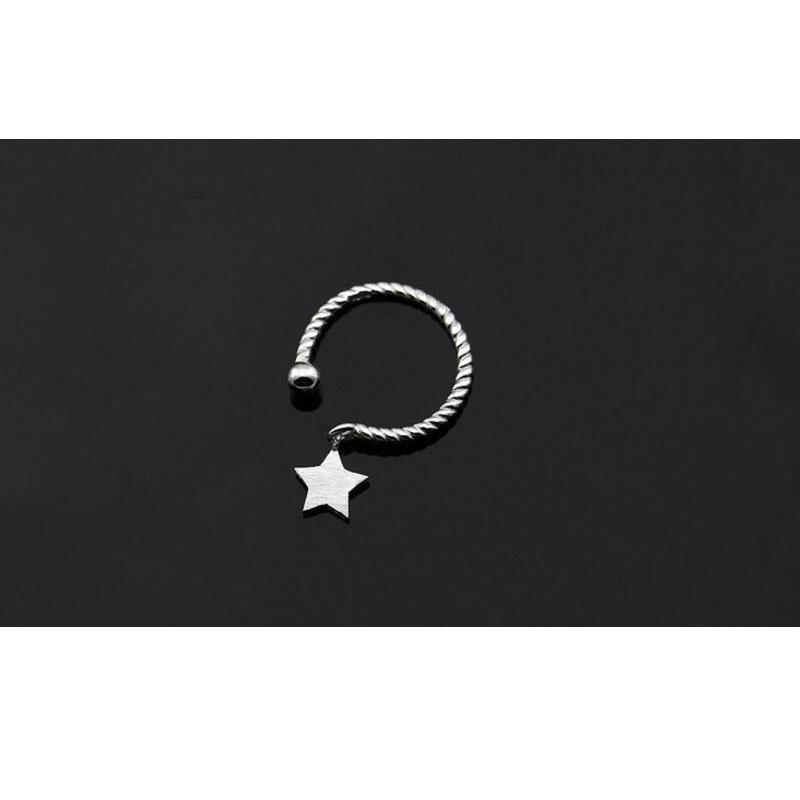 BF CLUB Silver Color Rings For Women Star Pendant Opening Wedding Rings Anillos Mujer Anel S-R237