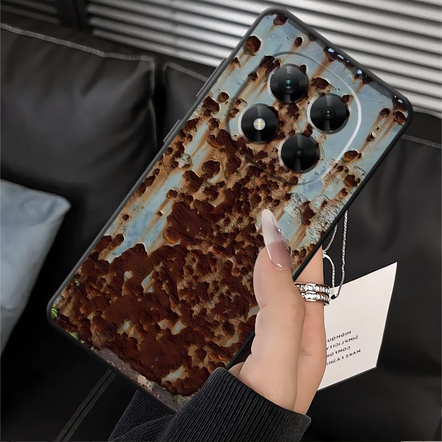 Case for Xiaomi Redmi Note 10S 11S 11 13 12 Pro Plus 9s 12S 10 9 8 Pro Soft Back Phone Cover Retro Rust Design