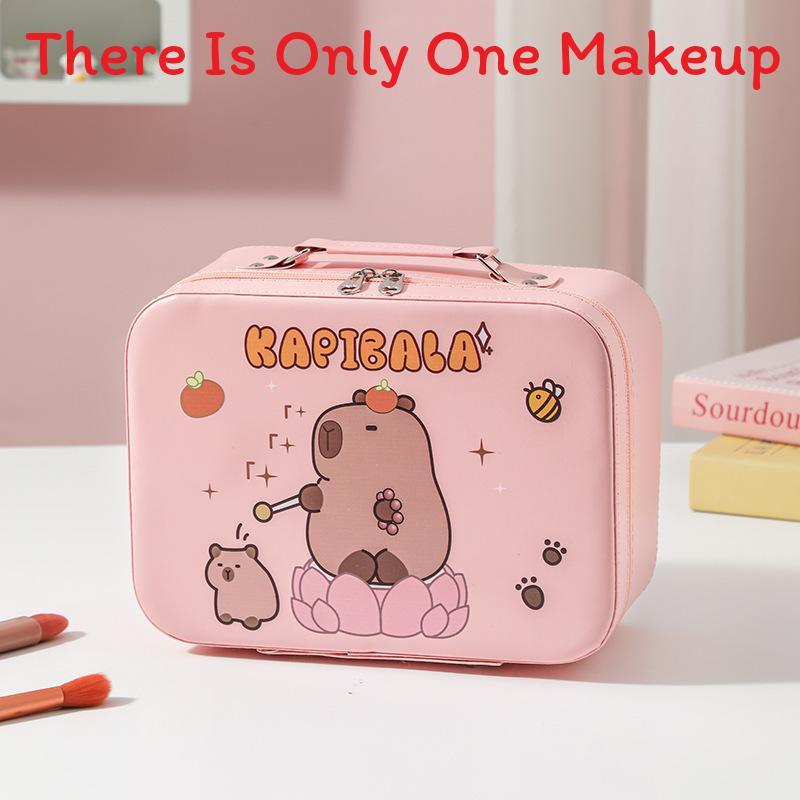Cute Cartoon Makeup Bag With Large Capacity And Mirror For Daily Travel And Gift