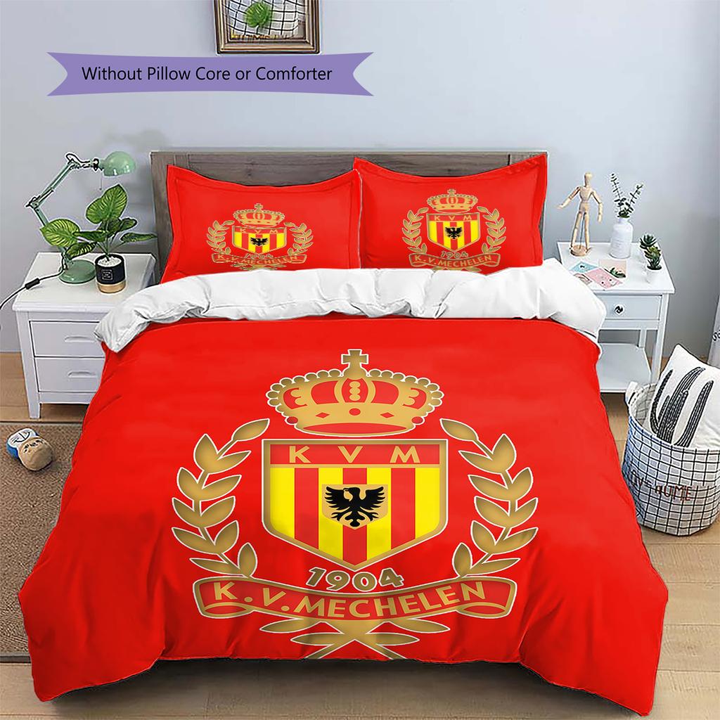 KV Mechelen Pattern Bedding Home Decoration Birthday Gift (1 * Duvet Cover + 2 * Pillowcase, Without Core)