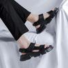 Fashion Leather Thick-soled Walking Shoes Non-slip Handmade Sandals Hot Sale Men's Cool Outdoor Slippers Men's Hollow Out Summer Sandals