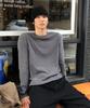 THEY Semi-Crop Ribbed Long Sleeve Round T-Shirt_5 Color