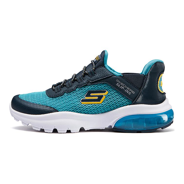 Skechers Kids Boys Comfortable Durable Breathable Casual Shoes Kids sneaker Blue Green 403834L-NVTQ 36