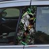 2D flach, 2-teiliger B-Säulen-Aufkleber zum Thema Reichtum - kratzfester und wasserfester Autoaufkleber, geeignet für Autos, Lastwagen