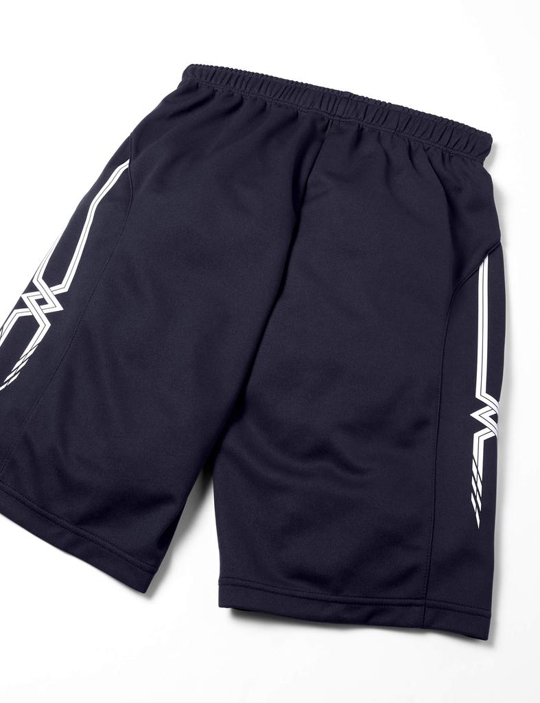 Mizuno Training Wear Warm-Up Shorts, Moisture-Wicking, Quick-Drying, Unisex, Size 14, Navy, Size L, 32JD8002