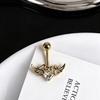 Minimalist Angel Wings Navel Piercing Ring Sexy Hypoallergenic Stainless Steel Belly Button Body Jewelry for Women