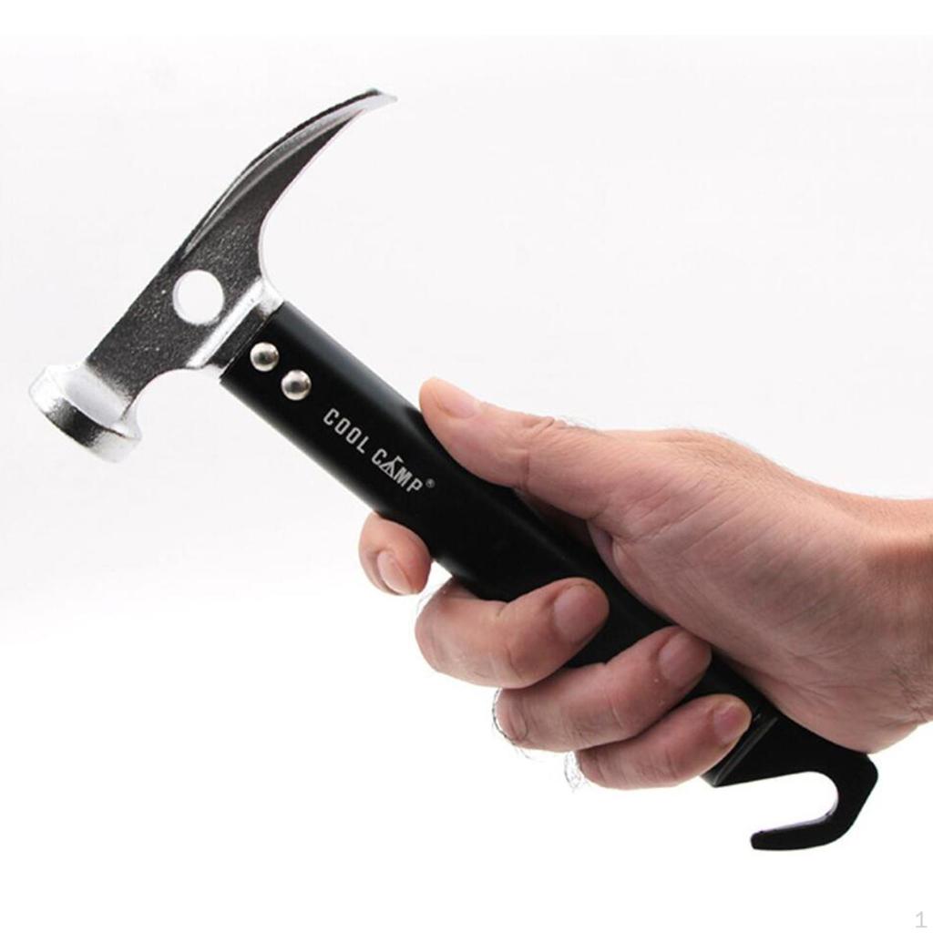 Tent Mallet Nails Puller Driver Hammer Lightweight Aluminum Alloy for Outdoor Camping Hiking