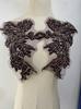 Colored Rhinestone Embroidered Beaded 3D Diamond Flower Patch for Hat & Clothing PVC Iron Lace Applique Sequins