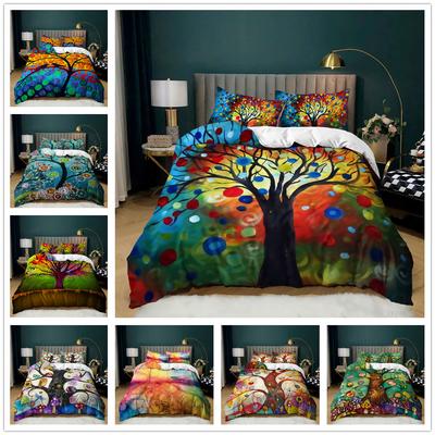 Tree of Life 3D Digital Printing Quilt Cover Bed Three-piece Set