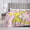 Sailor Moons Soft Blanket  Children Plush Bedding Throws Aesthetic Couch Chair Flannel Bedspread Sofa Bed Cover