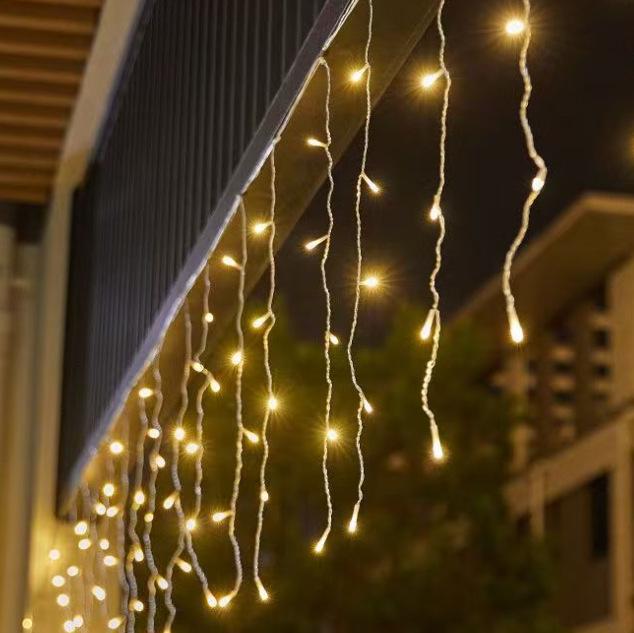 

Мерцающие светодиодные гирлянды-сосульки с бабочками - Романтический звездный декор для свадеб и спален 3m, 16 Strands, 96 Bulbs, Icicle