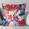 Klee Anime Spiel Genshin Impact Kissenbezug Quadratisches Kissen Schlafzimmer Sofa Freizeit Komfort Kissen Wohnzimmer Heimdekoration 40X40