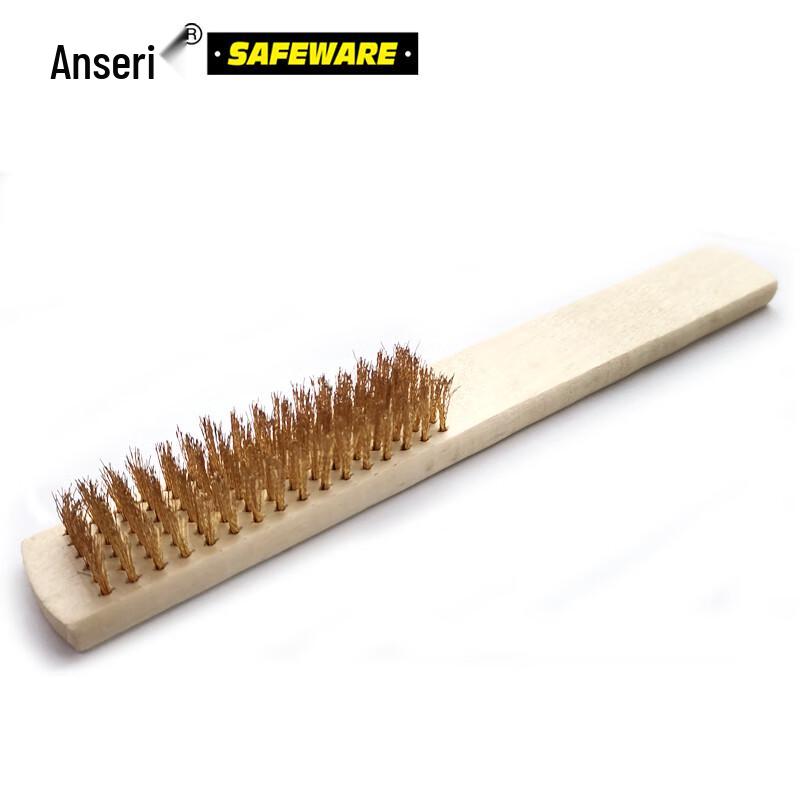 Ansell Wooden Handle Copper Wire Brush