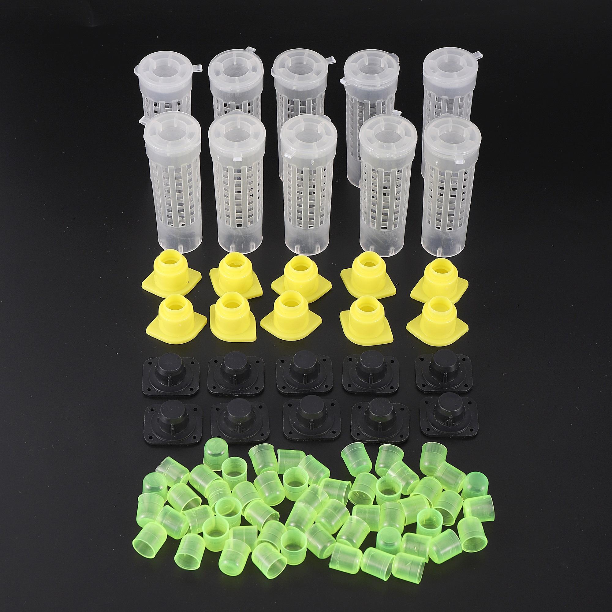 1 Set Strumenti per Api Gabbie Re Regina Allevamento Tazza Sistema Allevamento Api Cattura Scatola Cellule Tazze Kit Completo Apicoltura