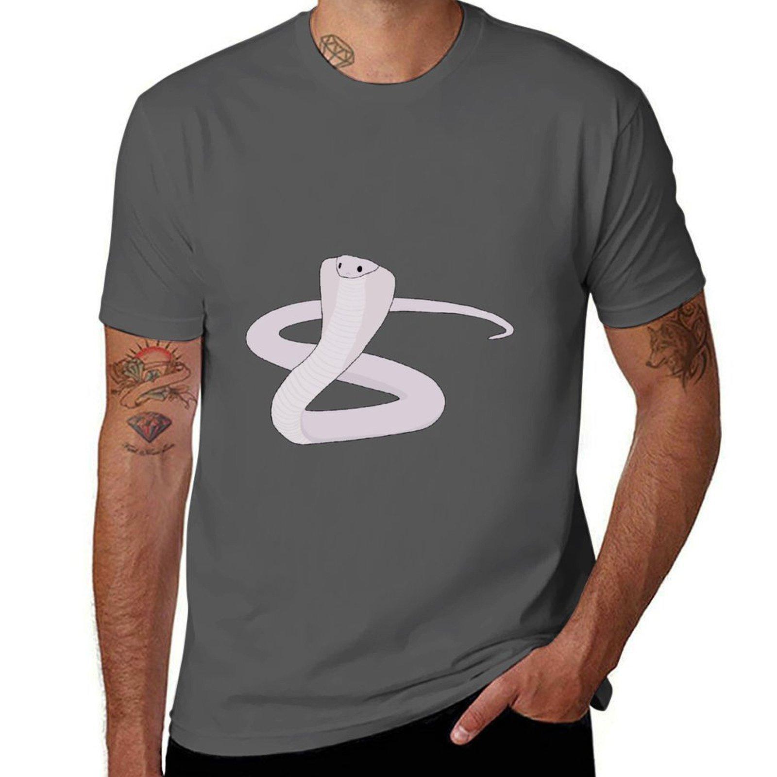 

White King Cobra T-Shirt t shirt personalised t shirt man cotton T-Shirt 4XL