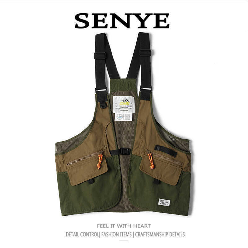

Outdoor Tactical Vest for Men Women Outdoor Multi-Pocket Jacket Fishing Vest Hunting Jacket M зелёный