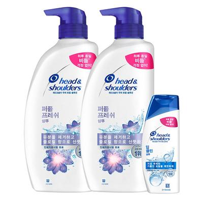 Набор шампуней Head & Shoulders: Парфюмированный Fresh 800 мл x 2 шт. + Глубокое очищение 90 мл x 1 шт., 800 мл x 2 шт.