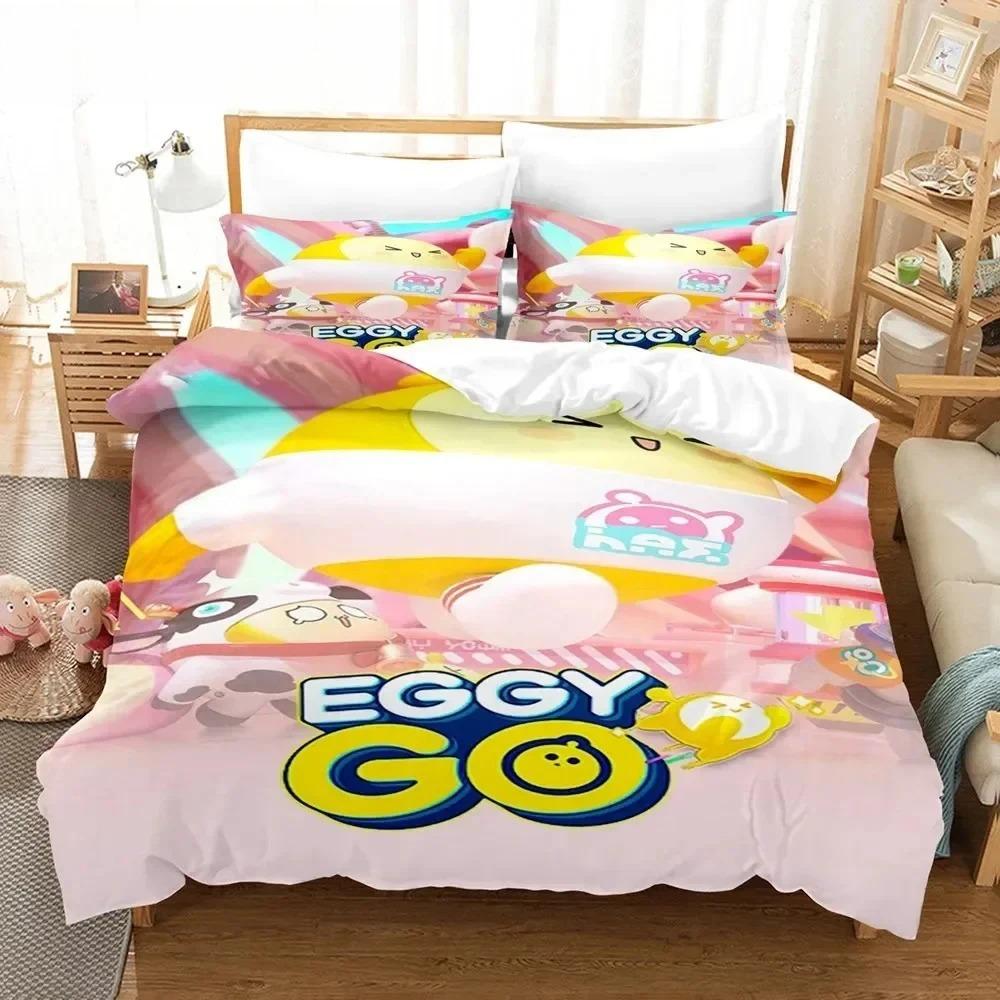 Eggy Party Bedding Set Pillowcases Single Twin Full Queen King Boys Bed Linen 3d Printed Game Eggy Duvet Covers