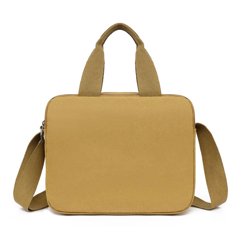 Canvas Handbag Men's Business Briefcase Shoulder Crossbody Bag