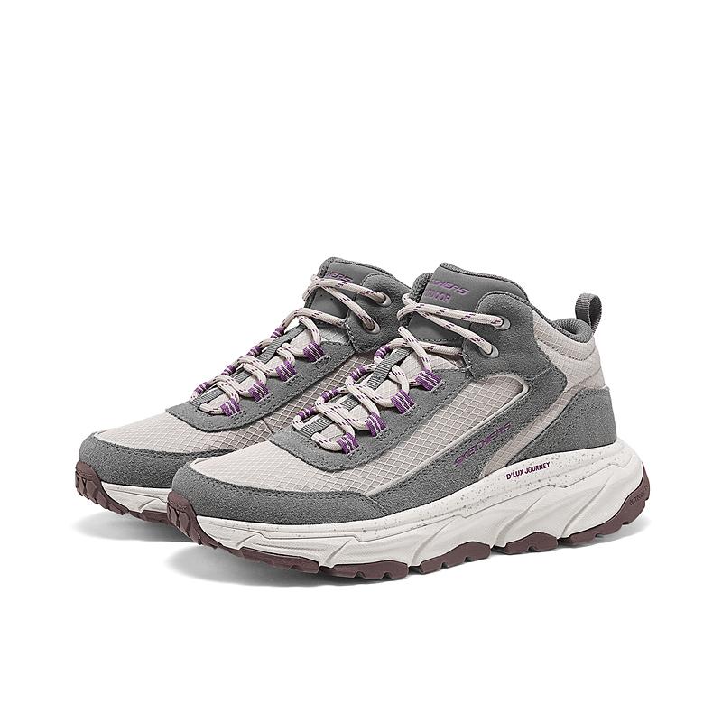 Skechers Outdoor Comfortable Versatile Fashion Mid-Top Hiking Shoes Women hiking shoes Gray 180169-NMLT
