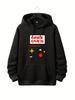 Plus Size Men's Game Over Pullover Drawstring Hoodie, Oversized Loose Clothing For Big And Tall Guys