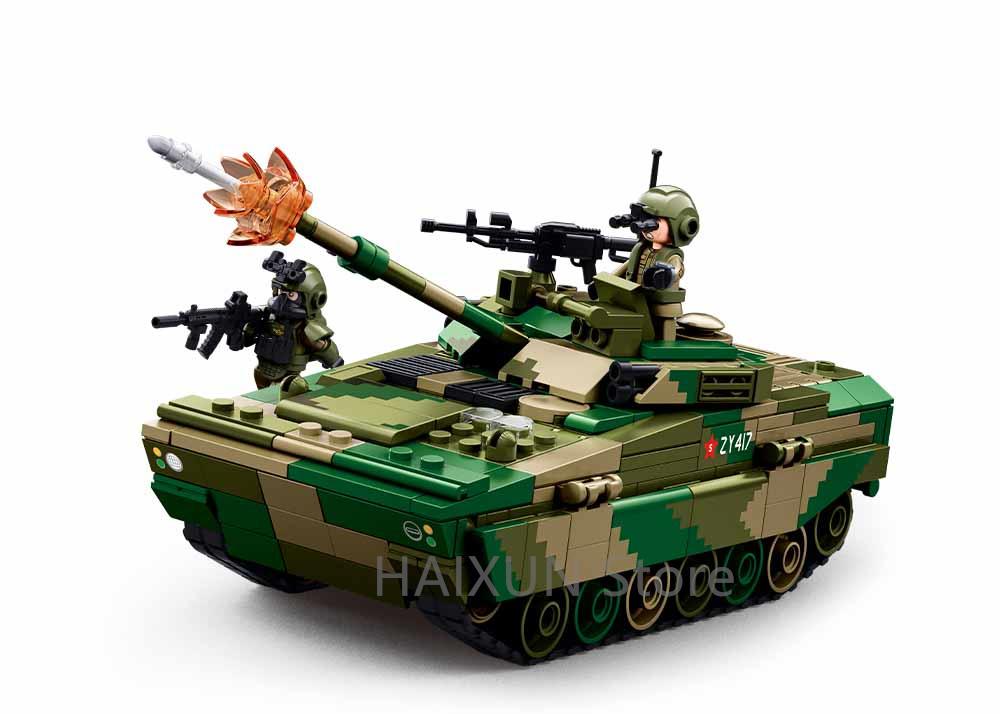 Hochwertiger Sluban Zbd-04As Hochwertiges gepanzertes Transportfahrzeug Spitzenklasse 385 Teile Erstklassiger Baustein-Satz Bausteine Armee-Design